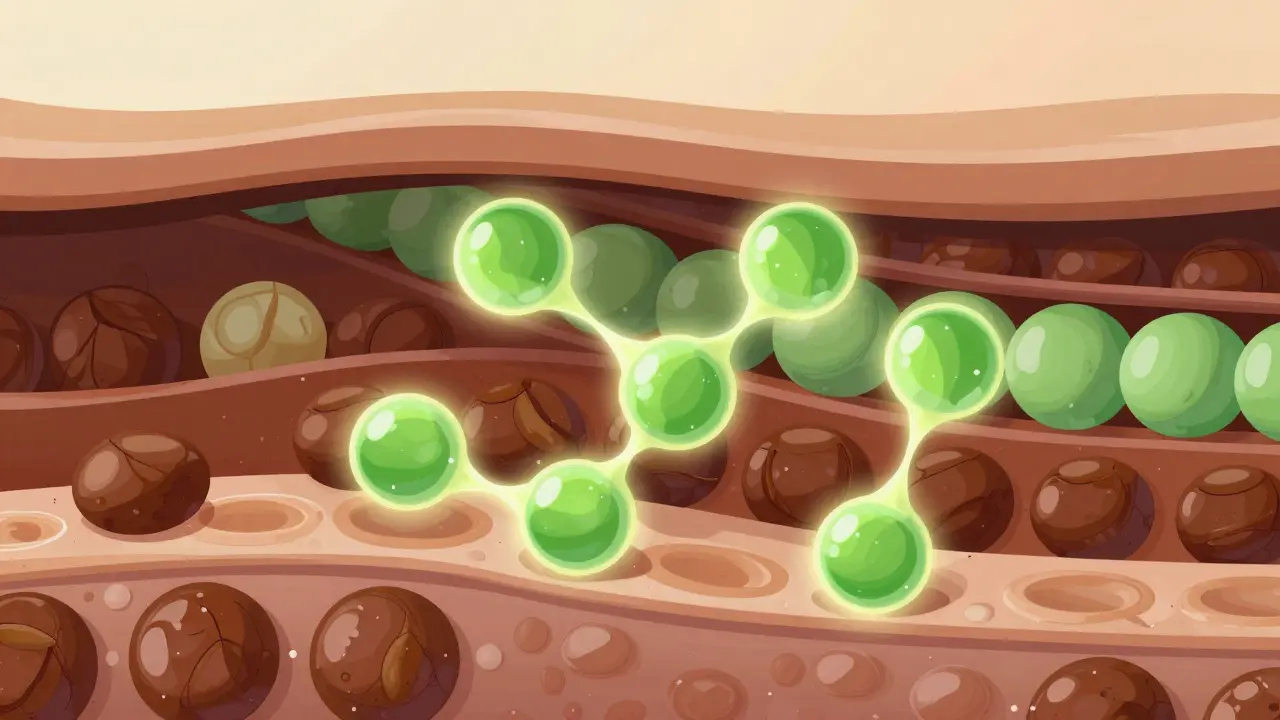 Ilustrace antioxidantů pronikajících do buněk pokožky